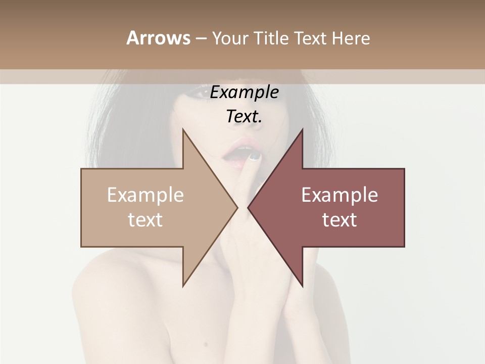 A Woman With Black Hair Is Posing For A Picture PowerPoint Template