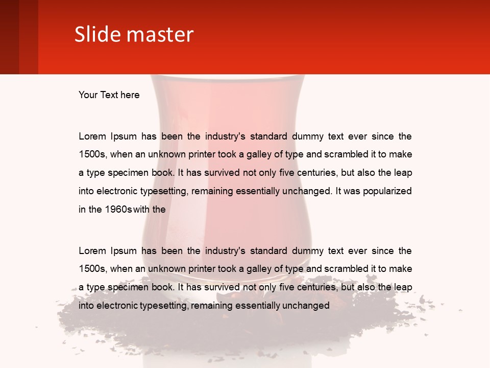 A Glass Filled With Liquid Next To A Pile Of Cigarettes PowerPoint Template