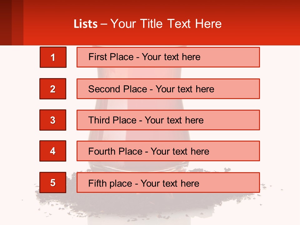 A Glass Filled With Liquid Next To A Pile Of Cigarettes PowerPoint Template