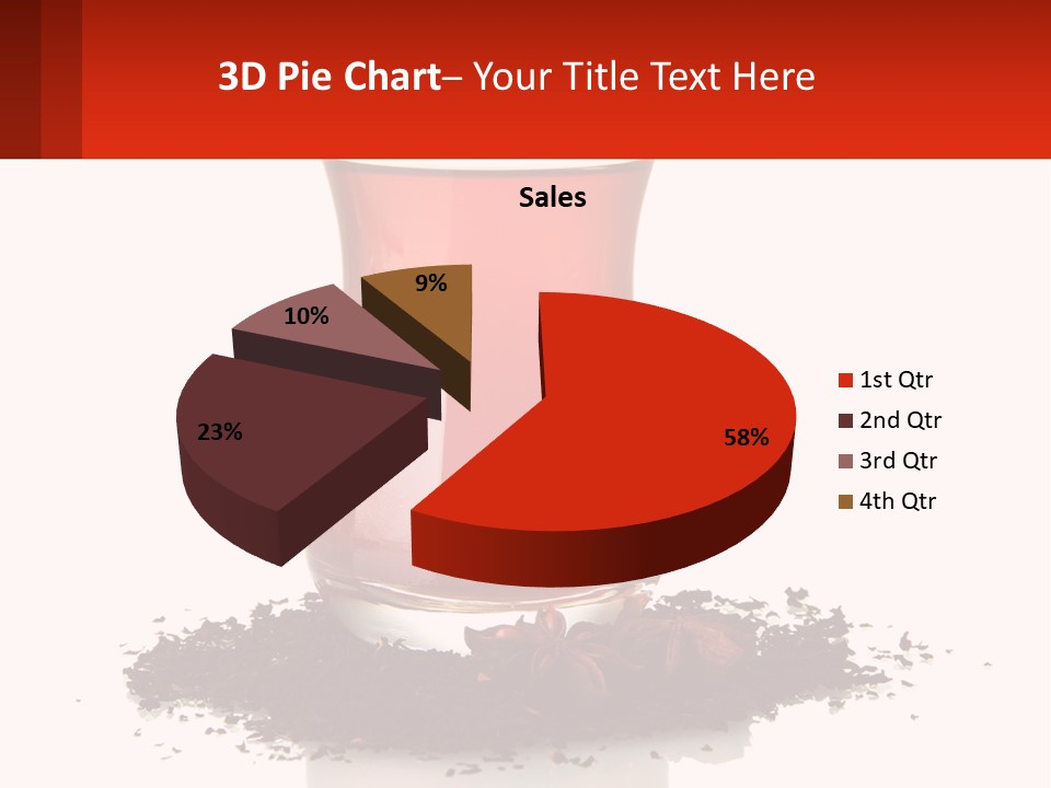 A Glass Filled With Liquid Next To A Pile Of Cigarettes PowerPoint Template