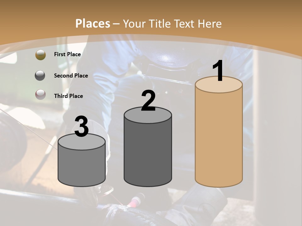 A Man In Protective Gear Working On A Pipe PowerPoint Template