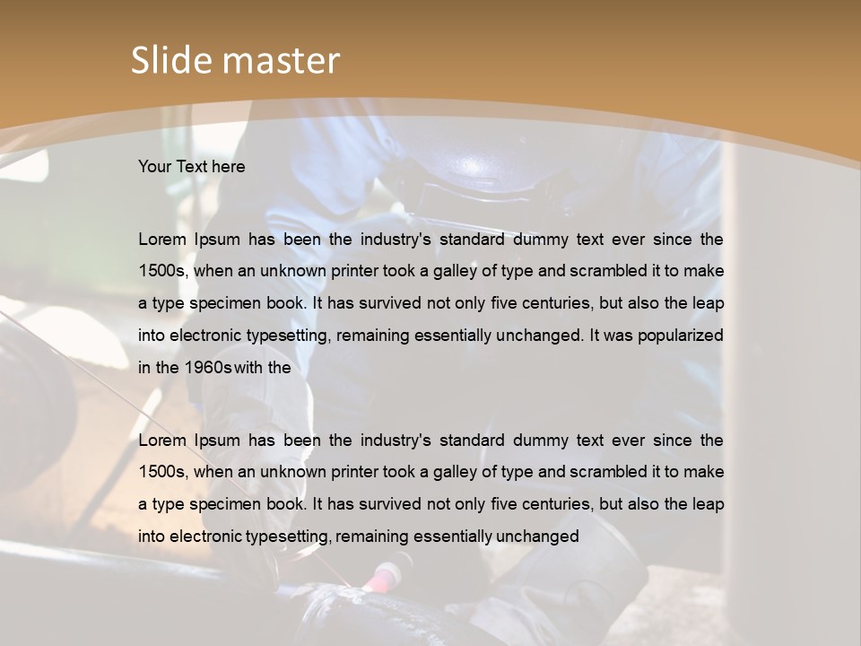 A Man In Protective Gear Working On A Pipe PowerPoint Template