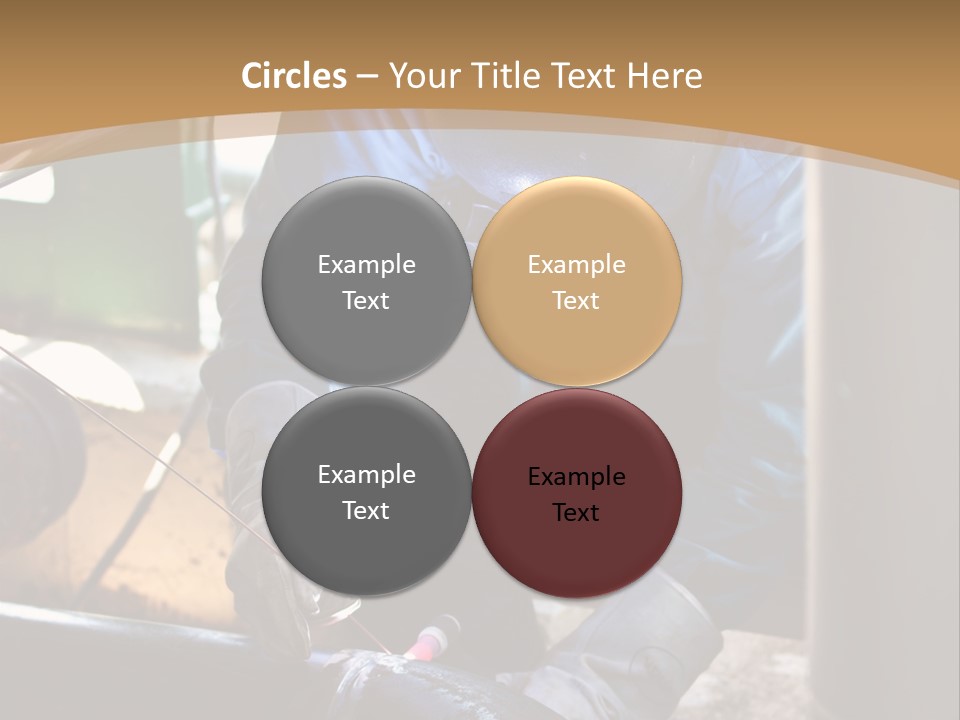 A Man In Protective Gear Working On A Pipe PowerPoint Template