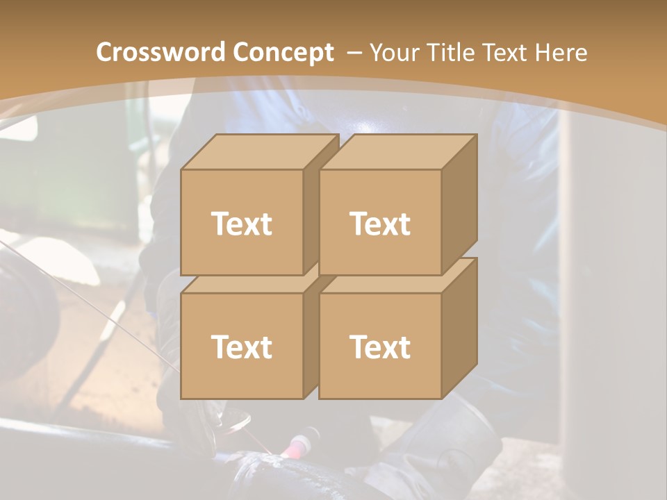 A Man In Protective Gear Working On A Pipe PowerPoint Template