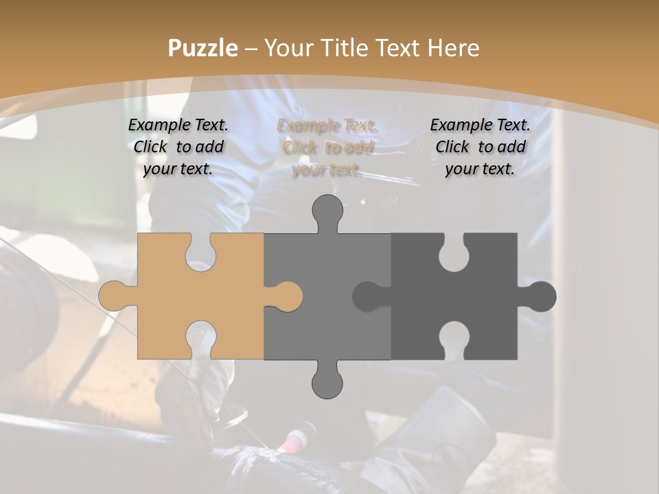 A Man In Protective Gear Working On A Pipe PowerPoint Template