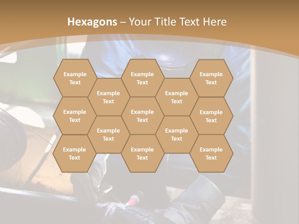 A Man In Protective Gear Working On A Pipe PowerPoint Template
