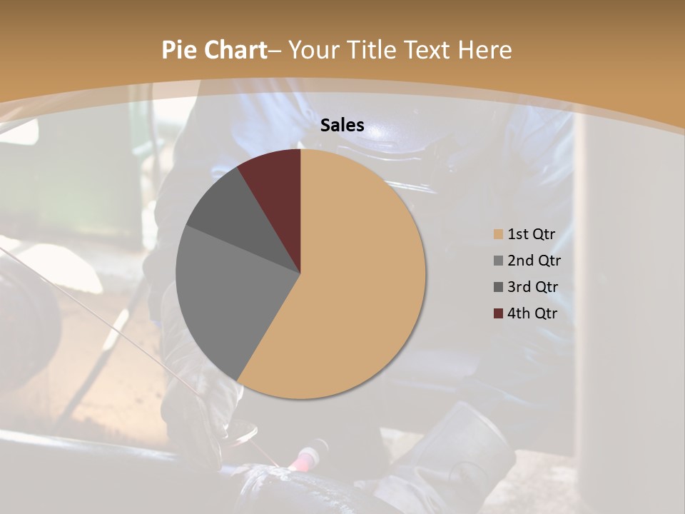 A Man In Protective Gear Working On A Pipe PowerPoint Template