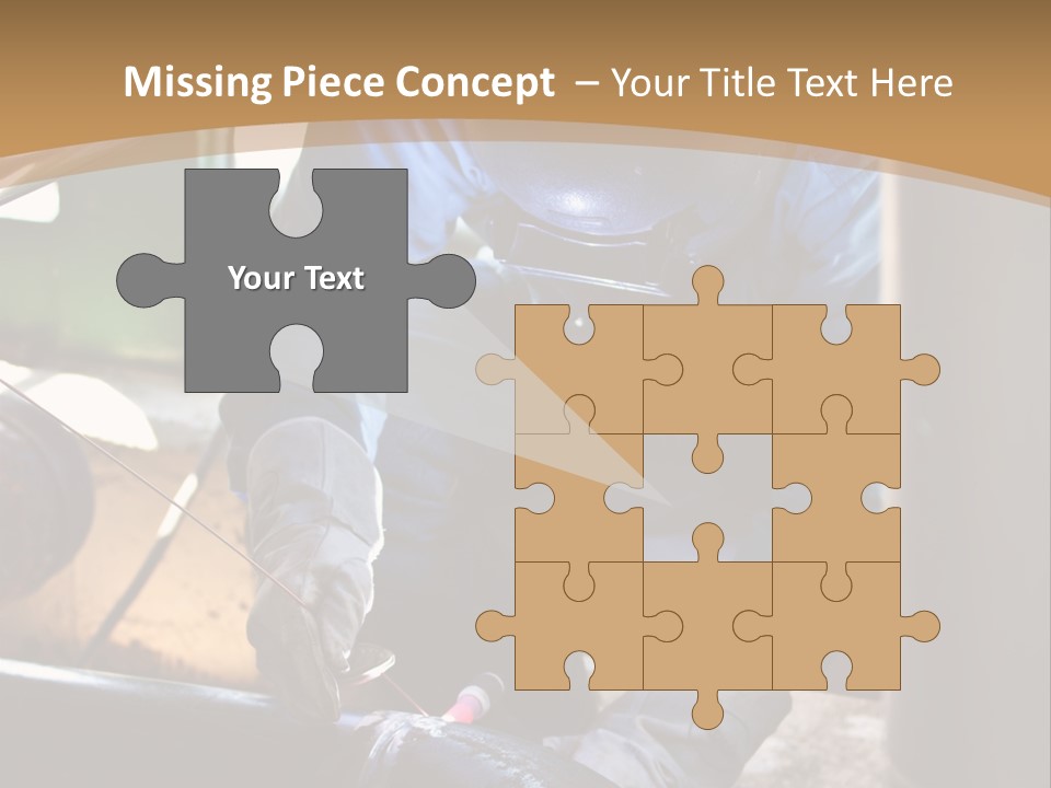 A Man In Protective Gear Working On A Pipe PowerPoint Template