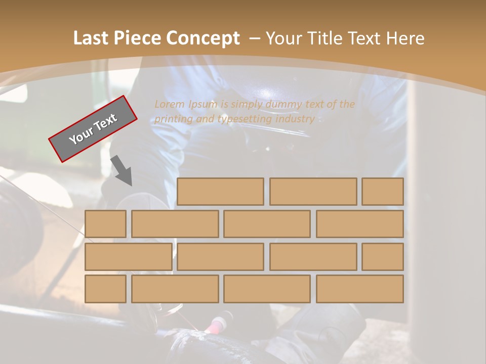A Man In Protective Gear Working On A Pipe PowerPoint Template