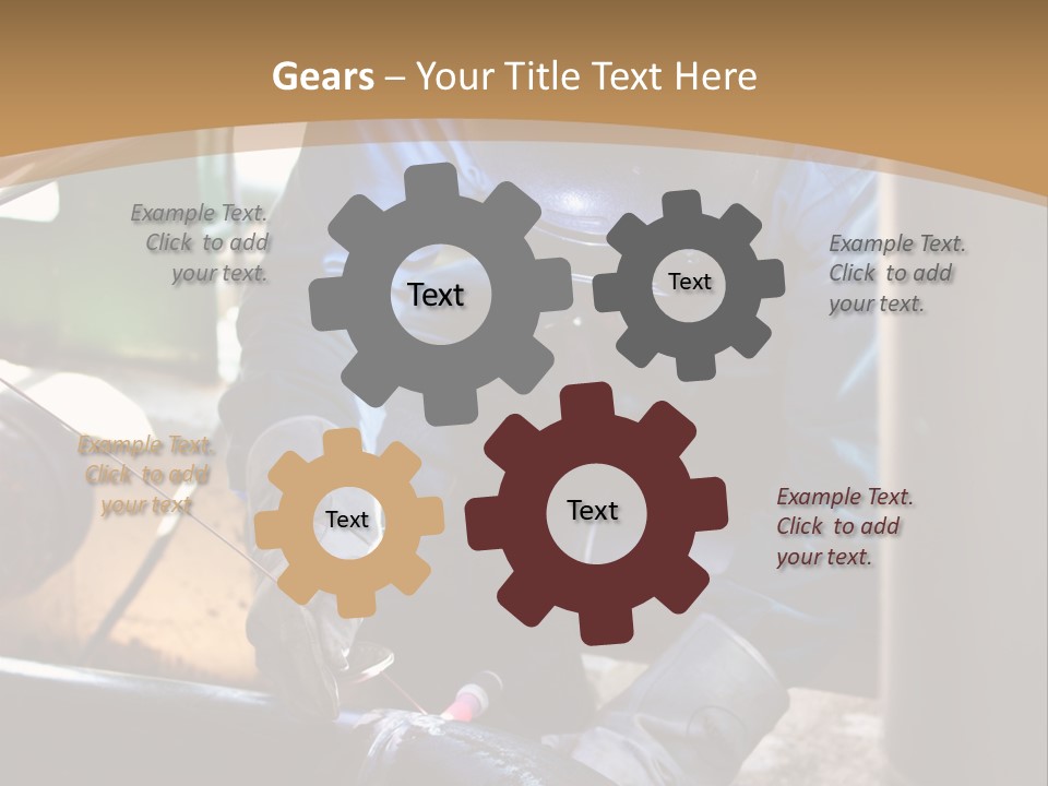 A Man In Protective Gear Working On A Pipe PowerPoint Template