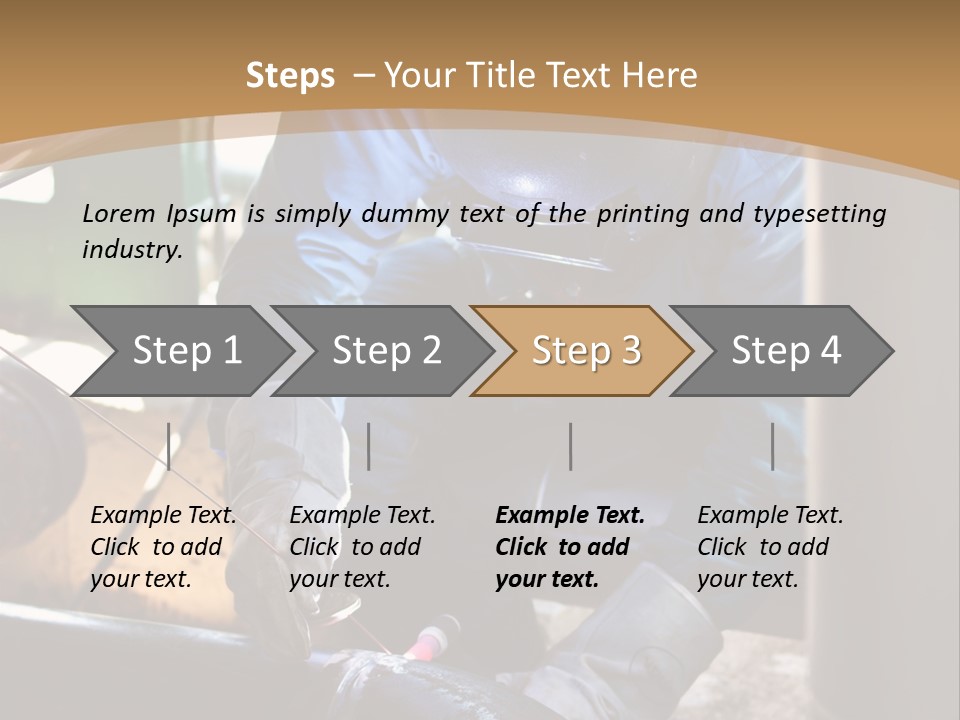 A Man In Protective Gear Working On A Pipe PowerPoint Template