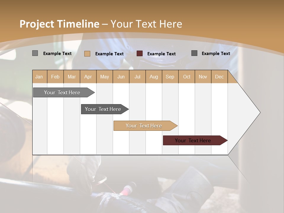 A Man In Protective Gear Working On A Pipe PowerPoint Template