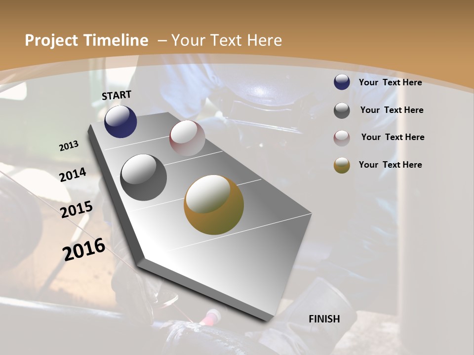A Man In Protective Gear Working On A Pipe PowerPoint Template