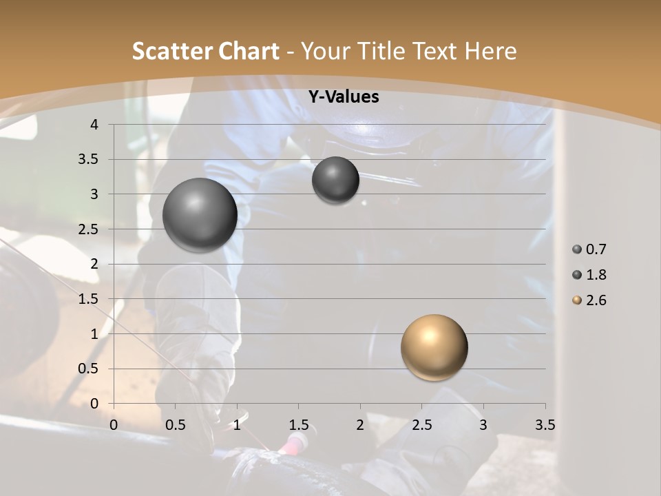 A Man In Protective Gear Working On A Pipe PowerPoint Template