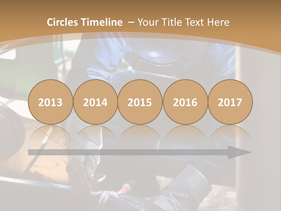 A Man In Protective Gear Working On A Pipe PowerPoint Template