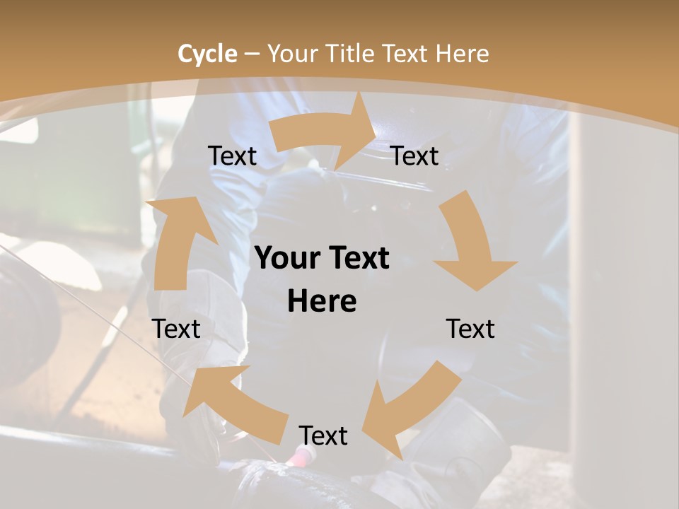 A Man In Protective Gear Working On A Pipe PowerPoint Template