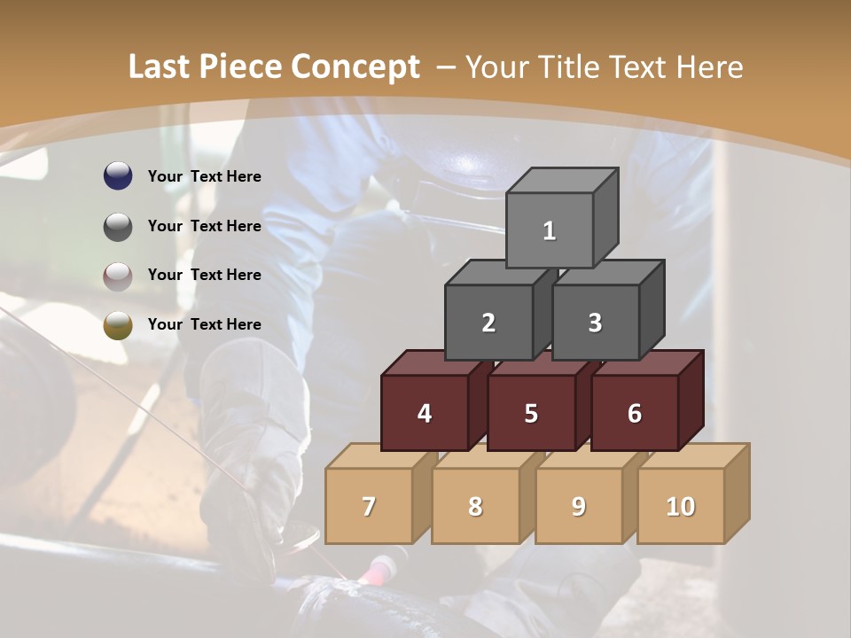A Man In Protective Gear Working On A Pipe PowerPoint Template