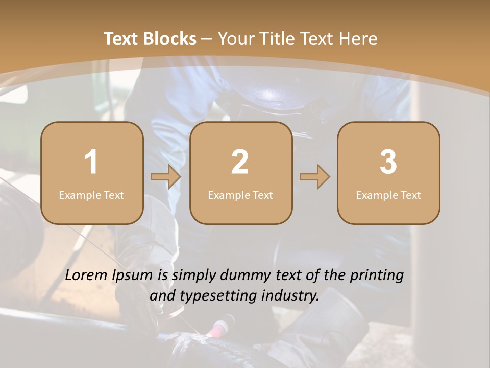 A Man In Protective Gear Working On A Pipe PowerPoint Template