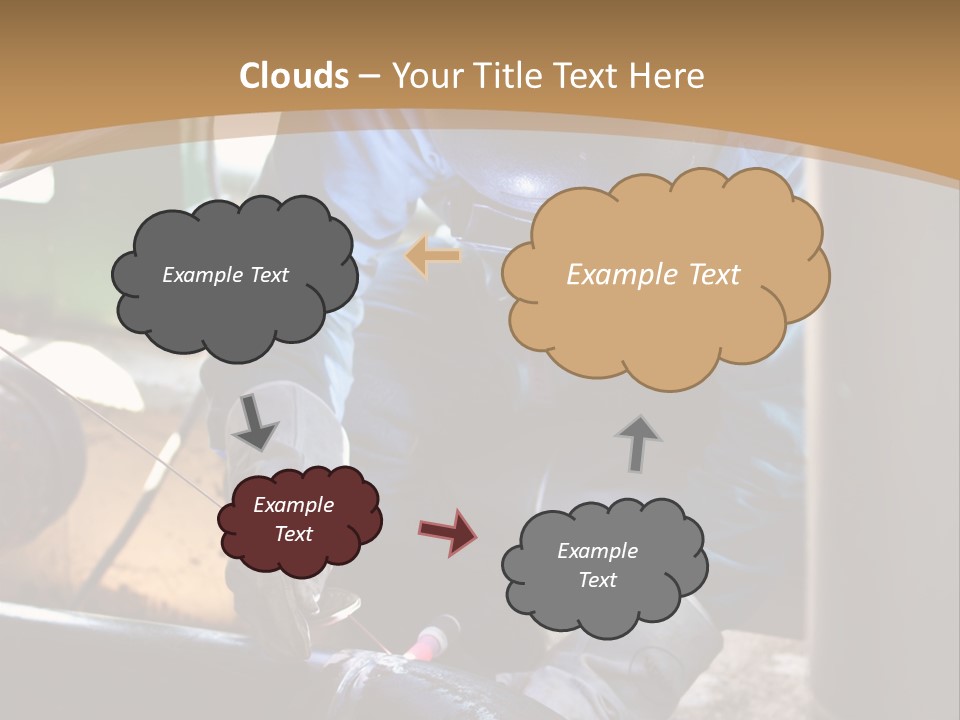 A Man In Protective Gear Working On A Pipe PowerPoint Template