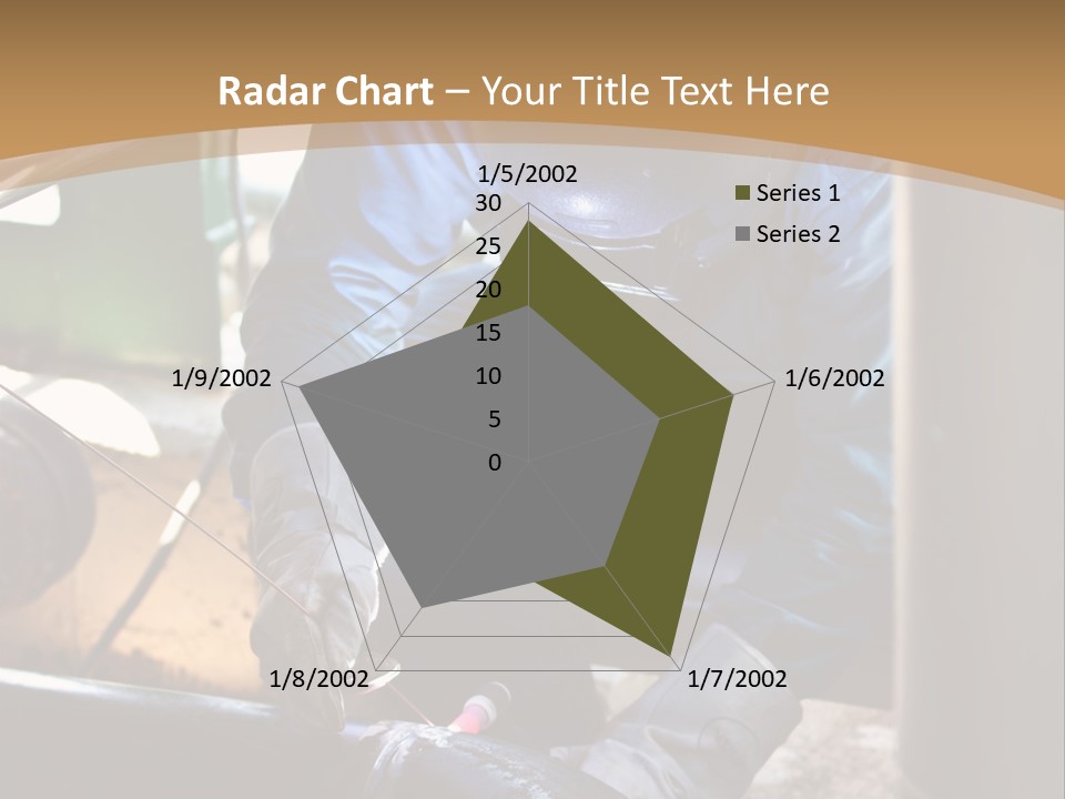 A Man In Protective Gear Working On A Pipe PowerPoint Template