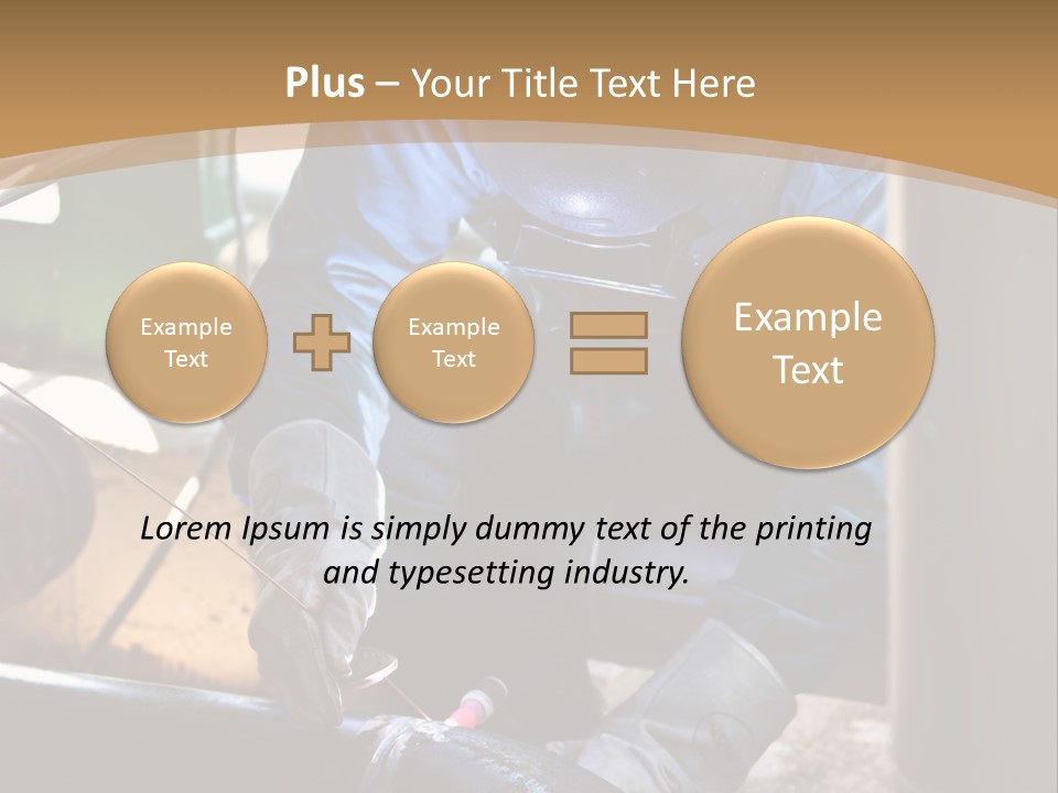 A Man In Protective Gear Working On A Pipe PowerPoint Template