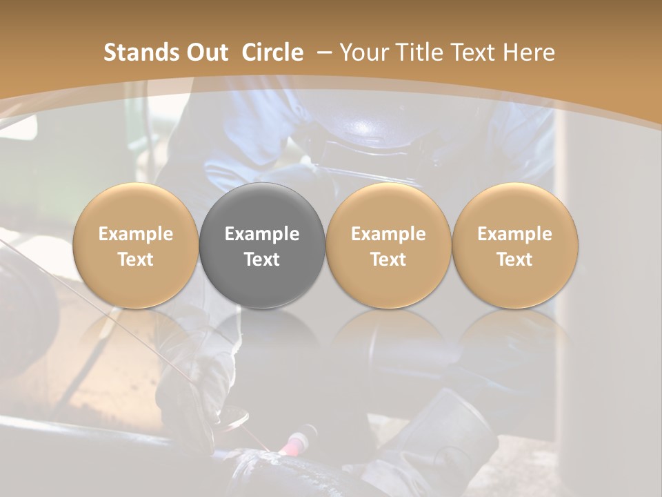 A Man In Protective Gear Working On A Pipe PowerPoint Template