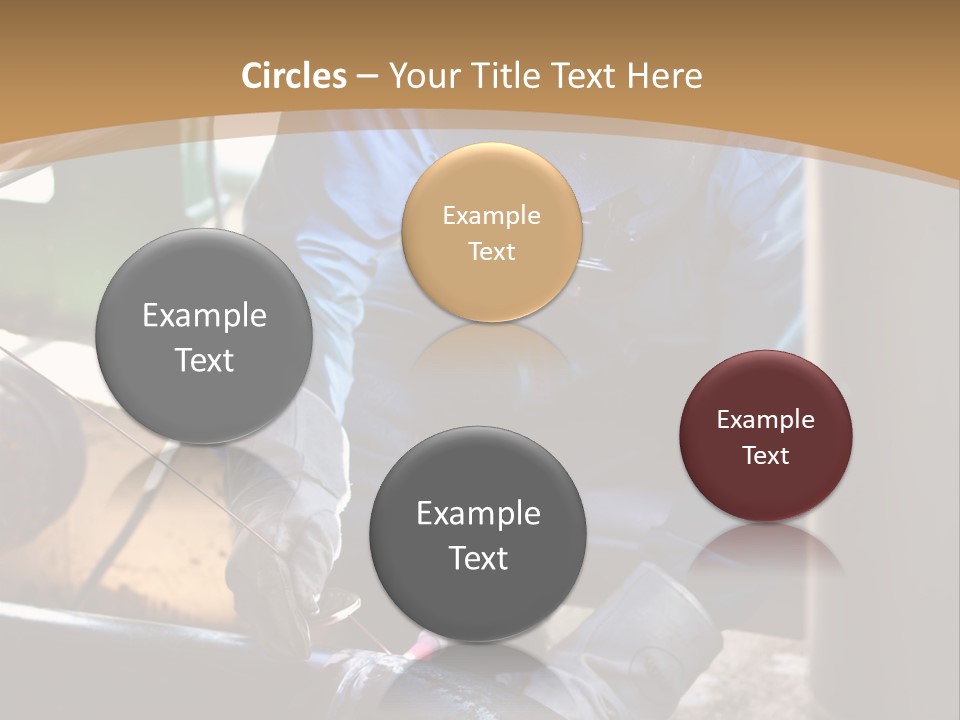 A Man In Protective Gear Working On A Pipe PowerPoint Template
