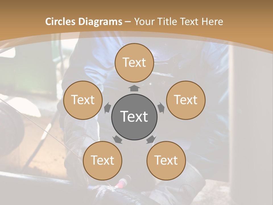A Man In Protective Gear Working On A Pipe PowerPoint Template