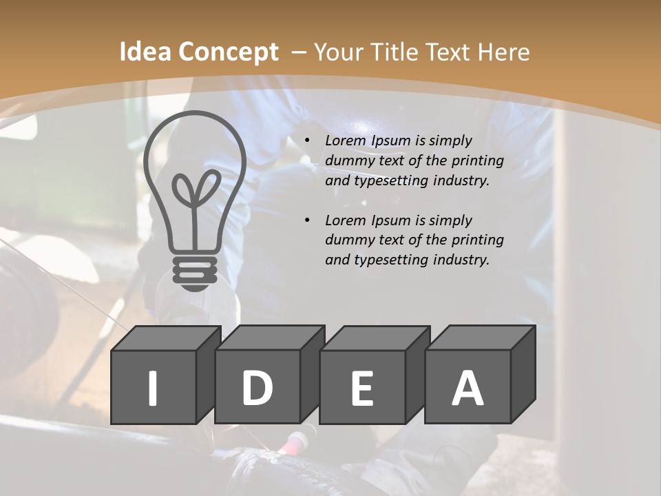 A Man In Protective Gear Working On A Pipe PowerPoint Template