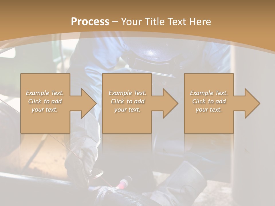 A Man In Protective Gear Working On A Pipe PowerPoint Template