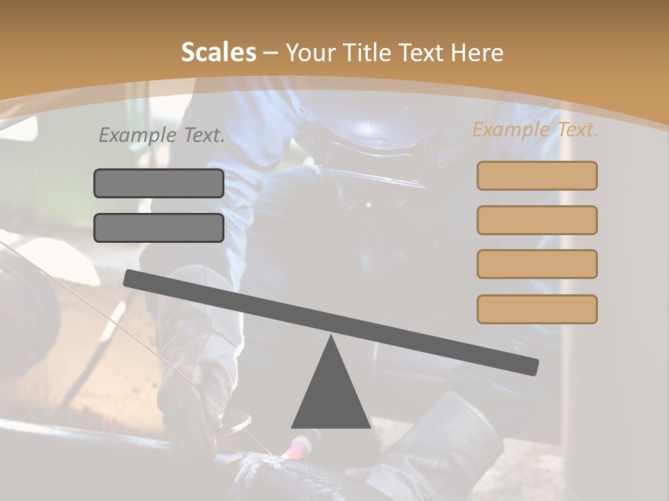 A Man In Protective Gear Working On A Pipe PowerPoint Template