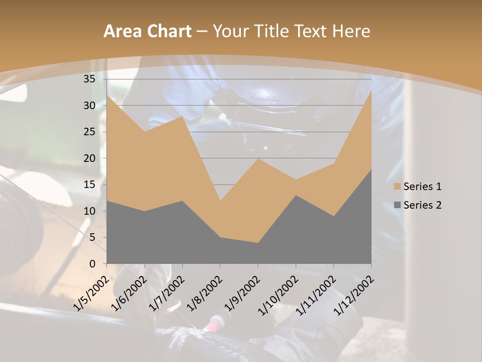 A Man In Protective Gear Working On A Pipe PowerPoint Template