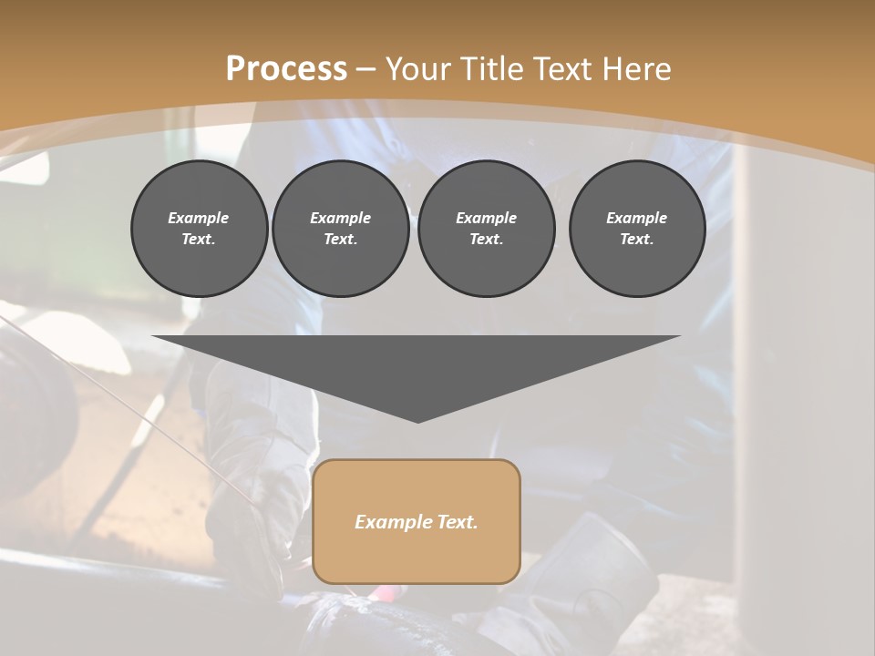 A Man In Protective Gear Working On A Pipe PowerPoint Template