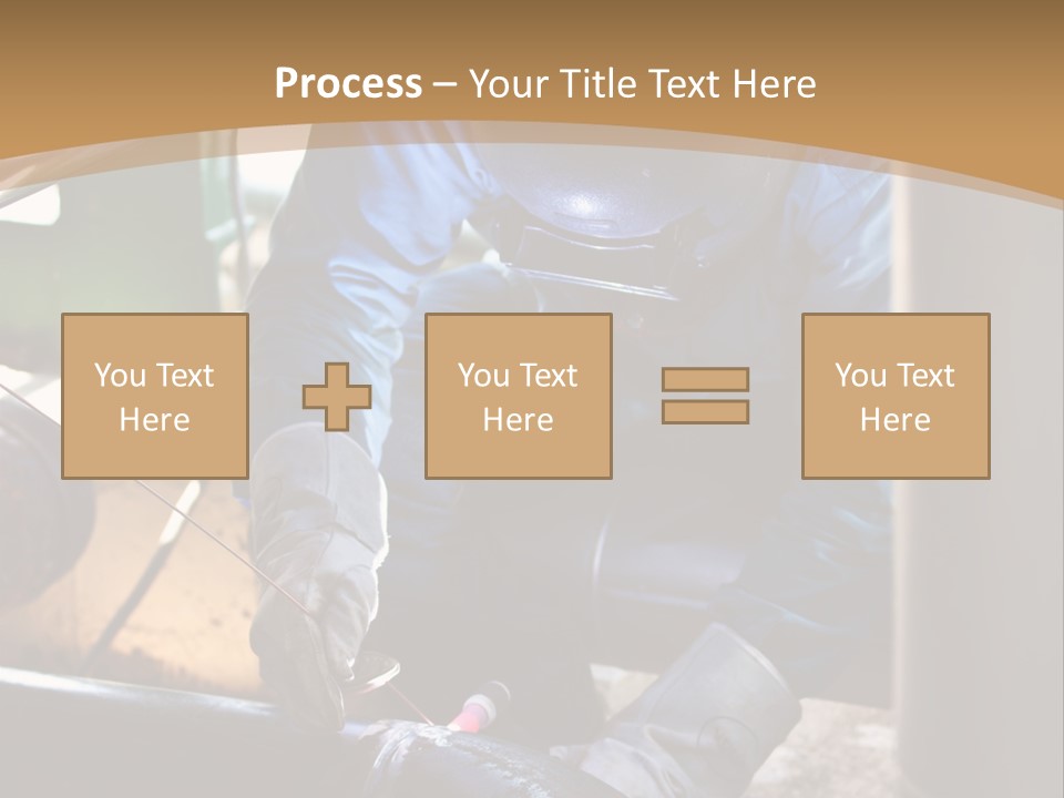 A Man In Protective Gear Working On A Pipe PowerPoint Template
