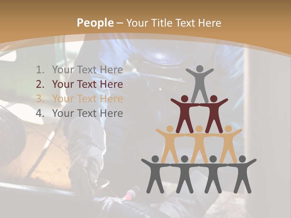 A Man In Protective Gear Working On A Pipe PowerPoint Template