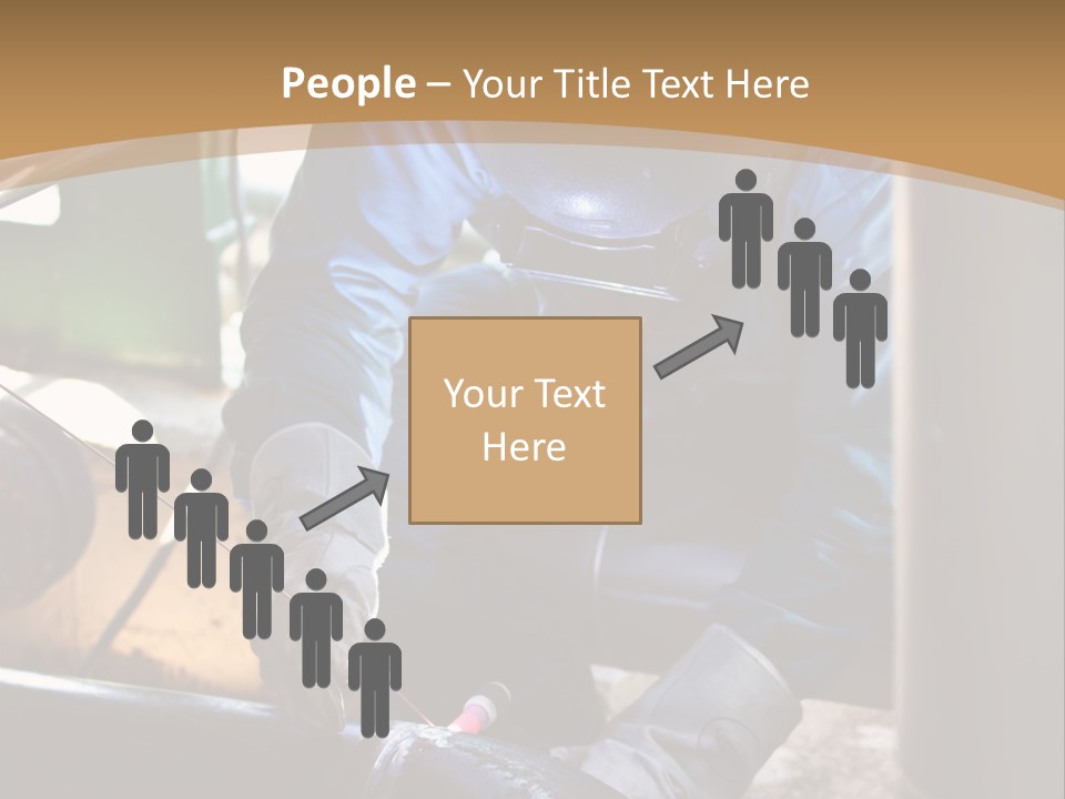 A Man In Protective Gear Working On A Pipe PowerPoint Template