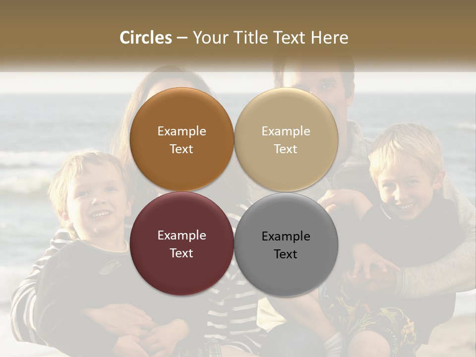 A Man And Two Children Are Posing For A Picture PowerPoint Template