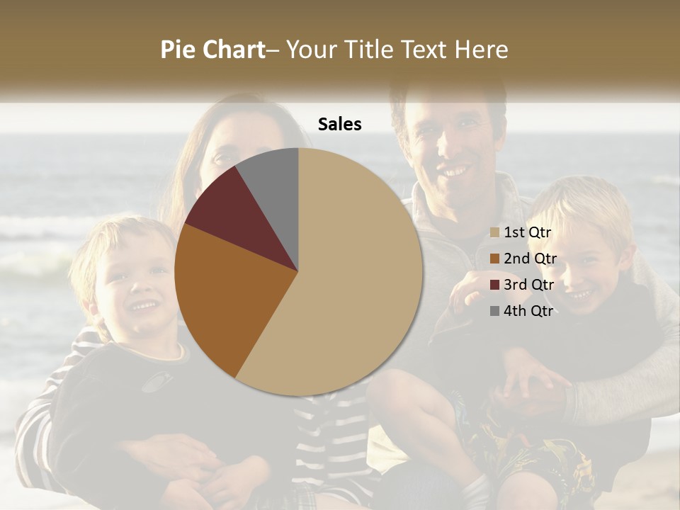 A Man And Two Children Are Posing For A Picture PowerPoint Template