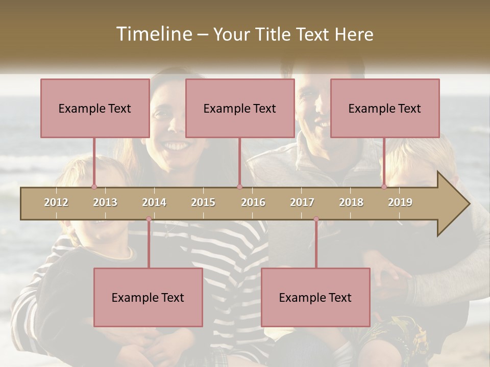 A Man And Two Children Are Posing For A Picture PowerPoint Template