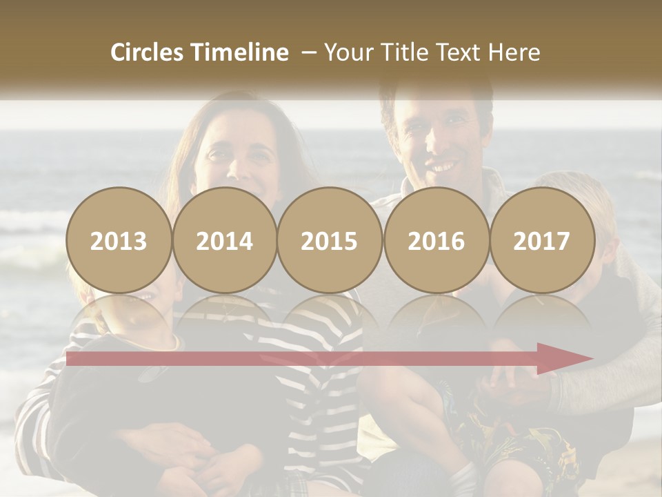 A Man And Two Children Are Posing For A Picture PowerPoint Template