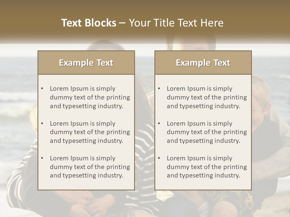 A Man And Two Children Are Posing For A Picture PowerPoint Template