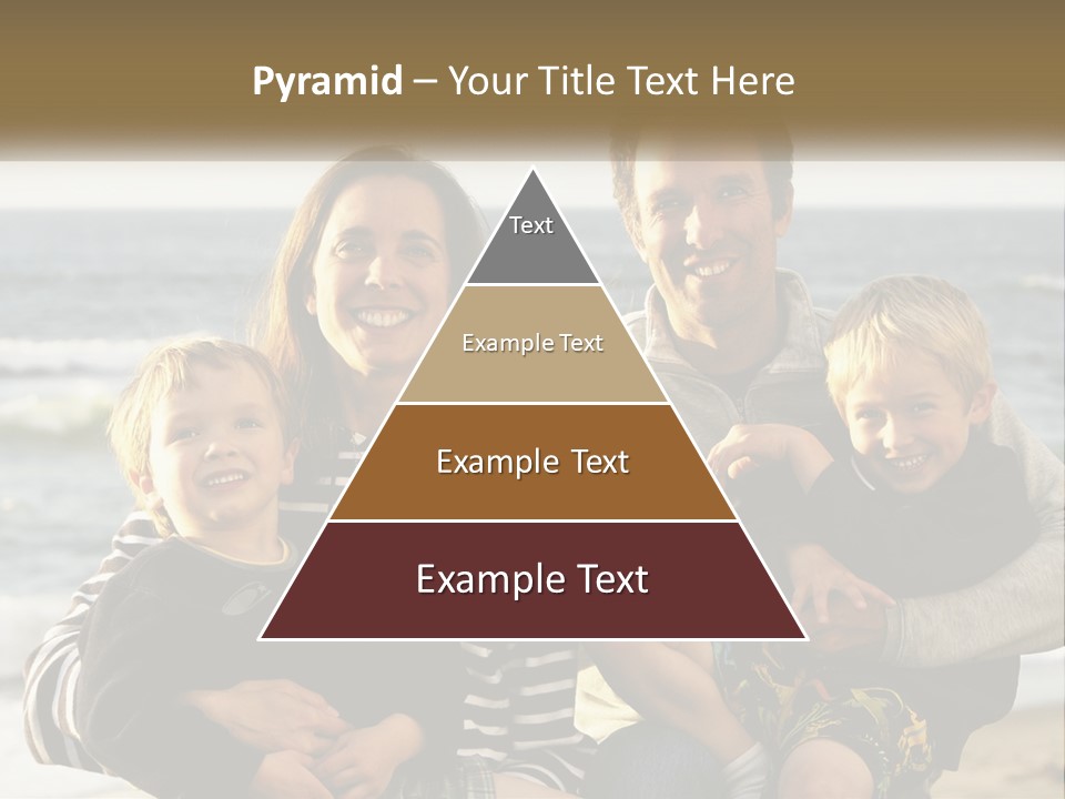 A Man And Two Children Are Posing For A Picture PowerPoint Template