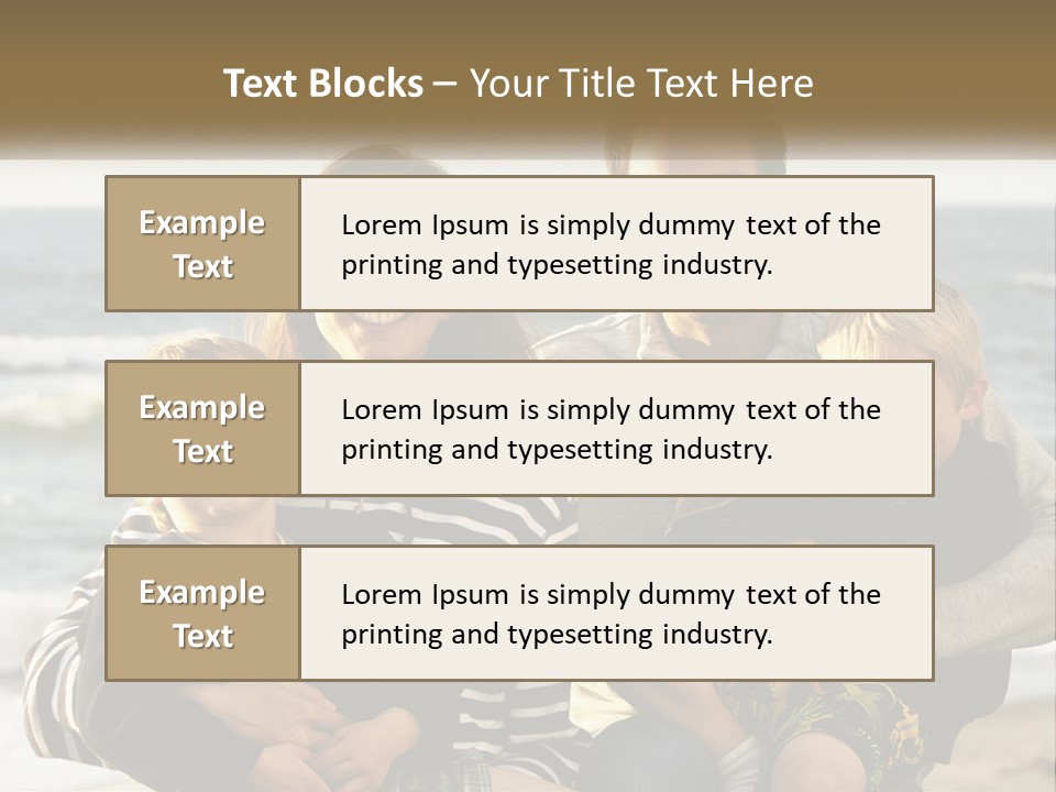 A Man And Two Children Are Posing For A Picture PowerPoint Template