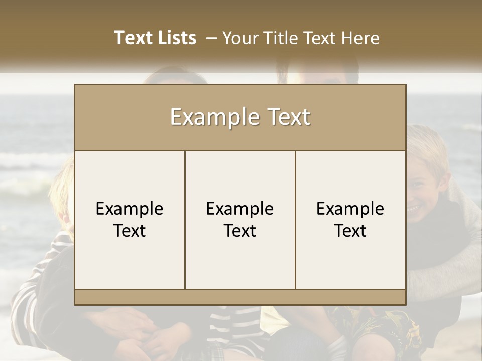 A Man And Two Children Are Posing For A Picture PowerPoint Template