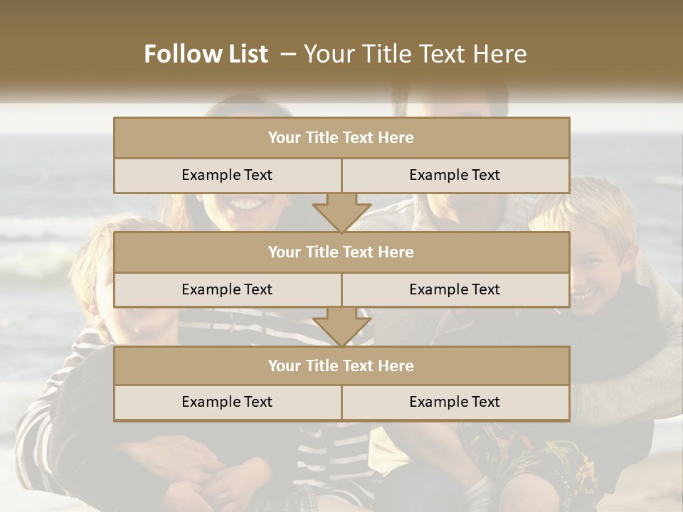 A Man And Two Children Are Posing For A Picture PowerPoint Template
