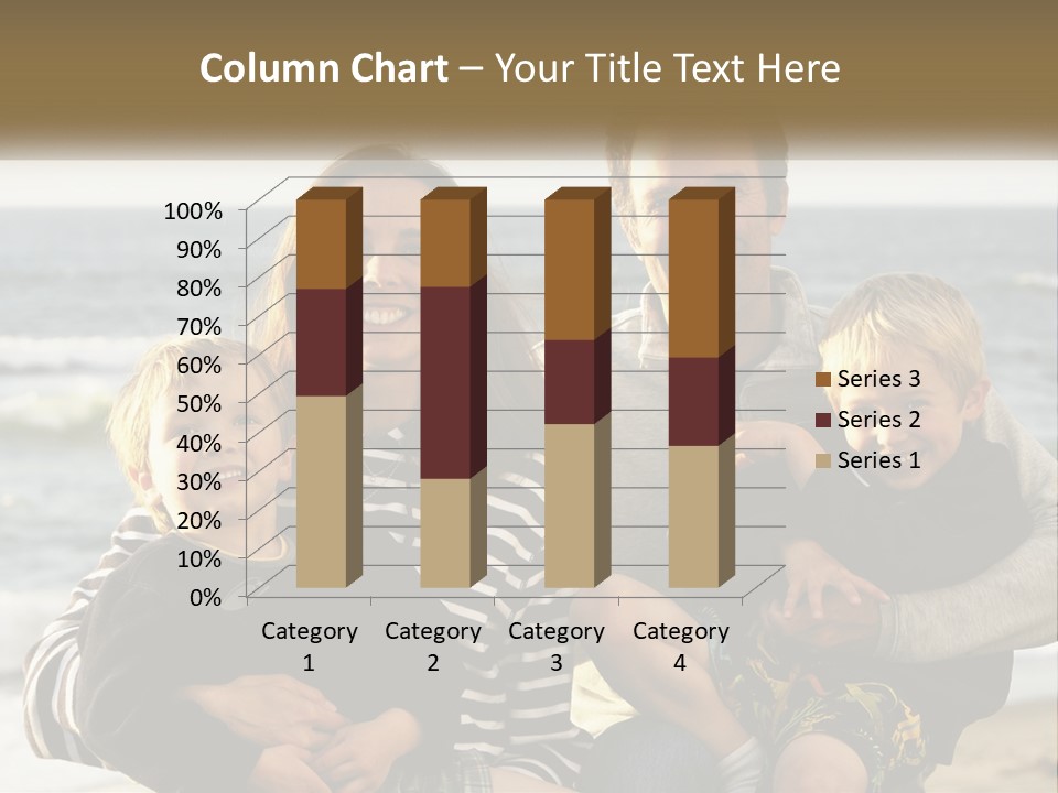 A Man And Two Children Are Posing For A Picture PowerPoint Template