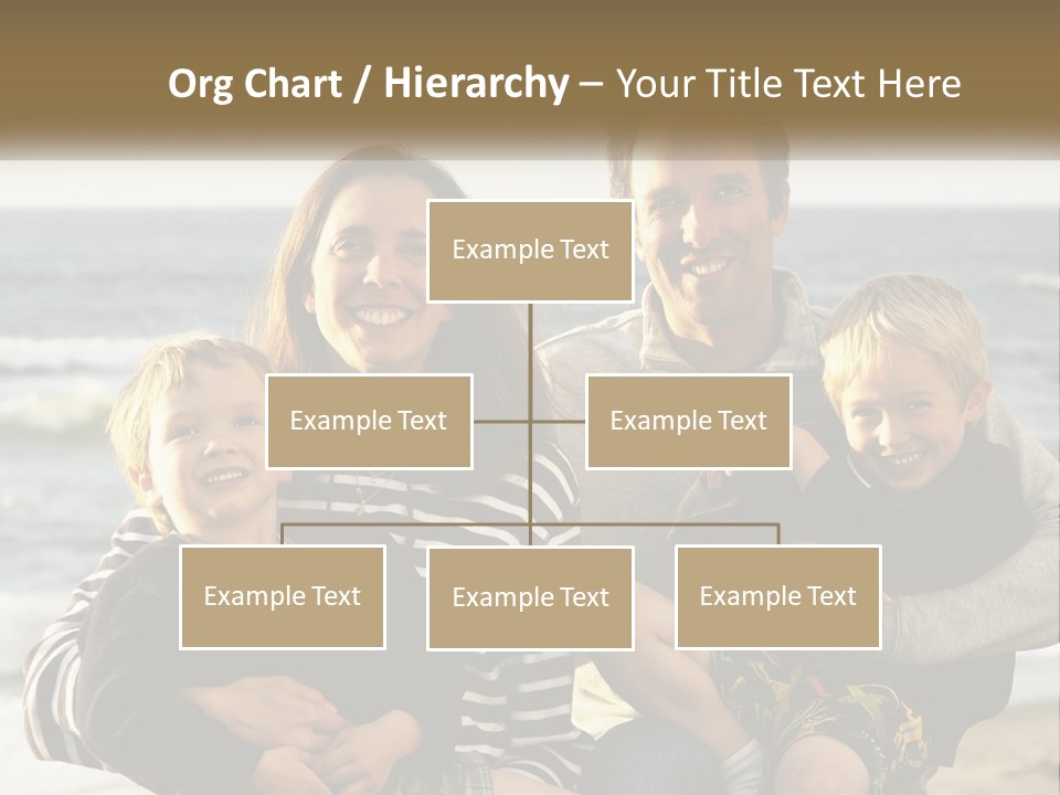 A Man And Two Children Are Posing For A Picture PowerPoint Template