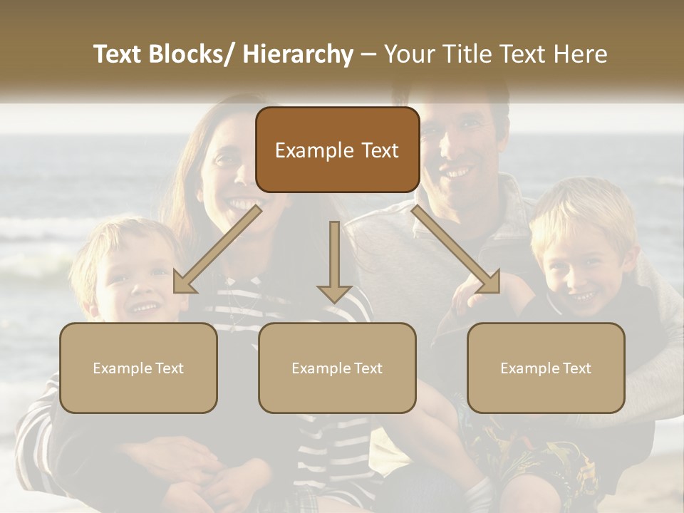 A Man And Two Children Are Posing For A Picture PowerPoint Template