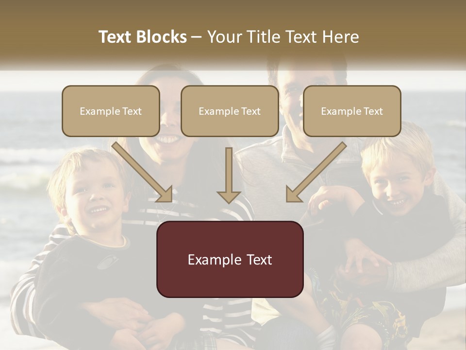 A Man And Two Children Are Posing For A Picture PowerPoint Template