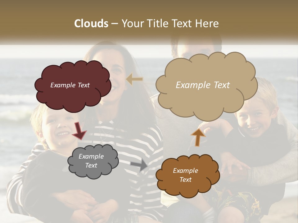 A Man And Two Children Are Posing For A Picture PowerPoint Template